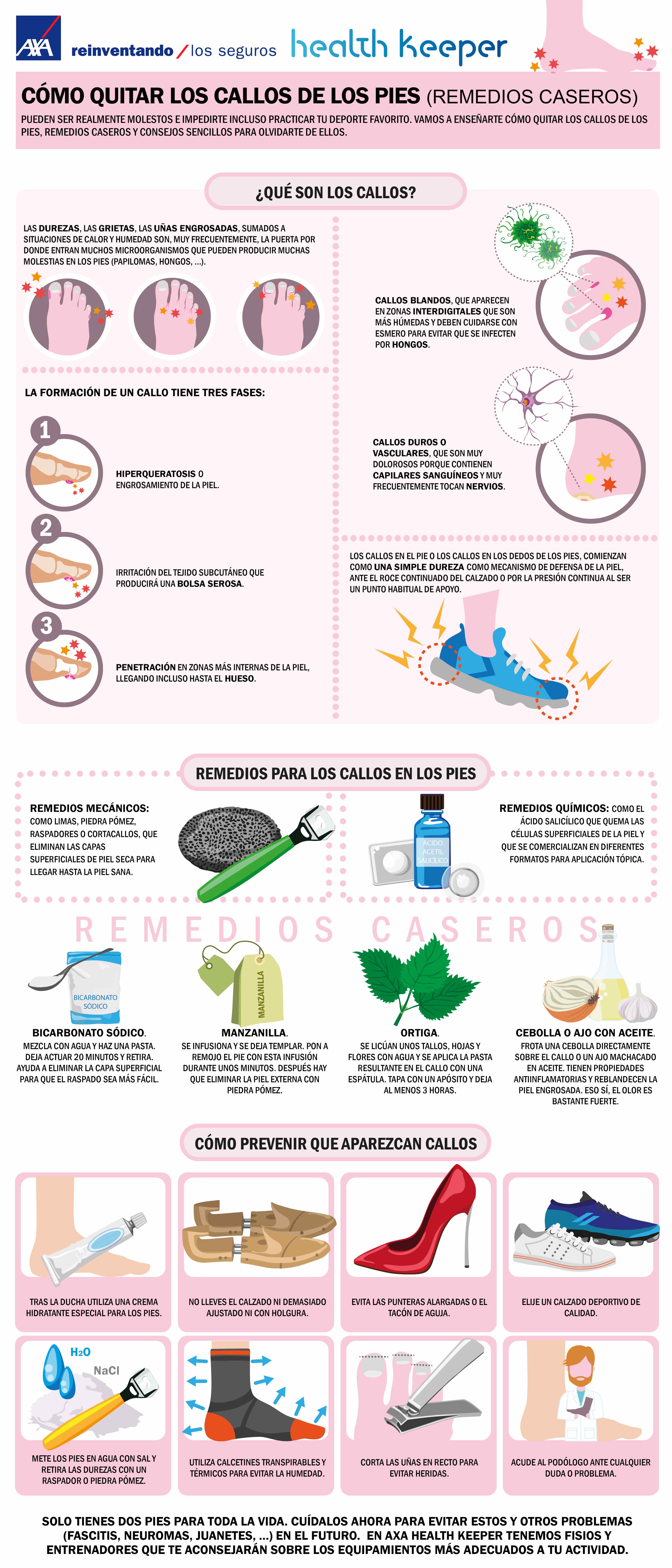 como quitar los callos en los pies